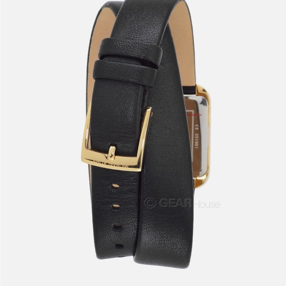 EUC Lake Gold-Tone and Black Leather Wrap Watch - Picture 2 of 16